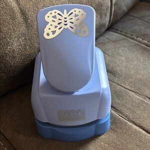Marvy Uchida Blue Craft Punch with Silver Butterfly